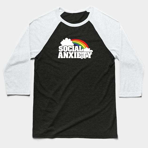 Social Anxiety Baseball T-Shirt by bubbsnugg